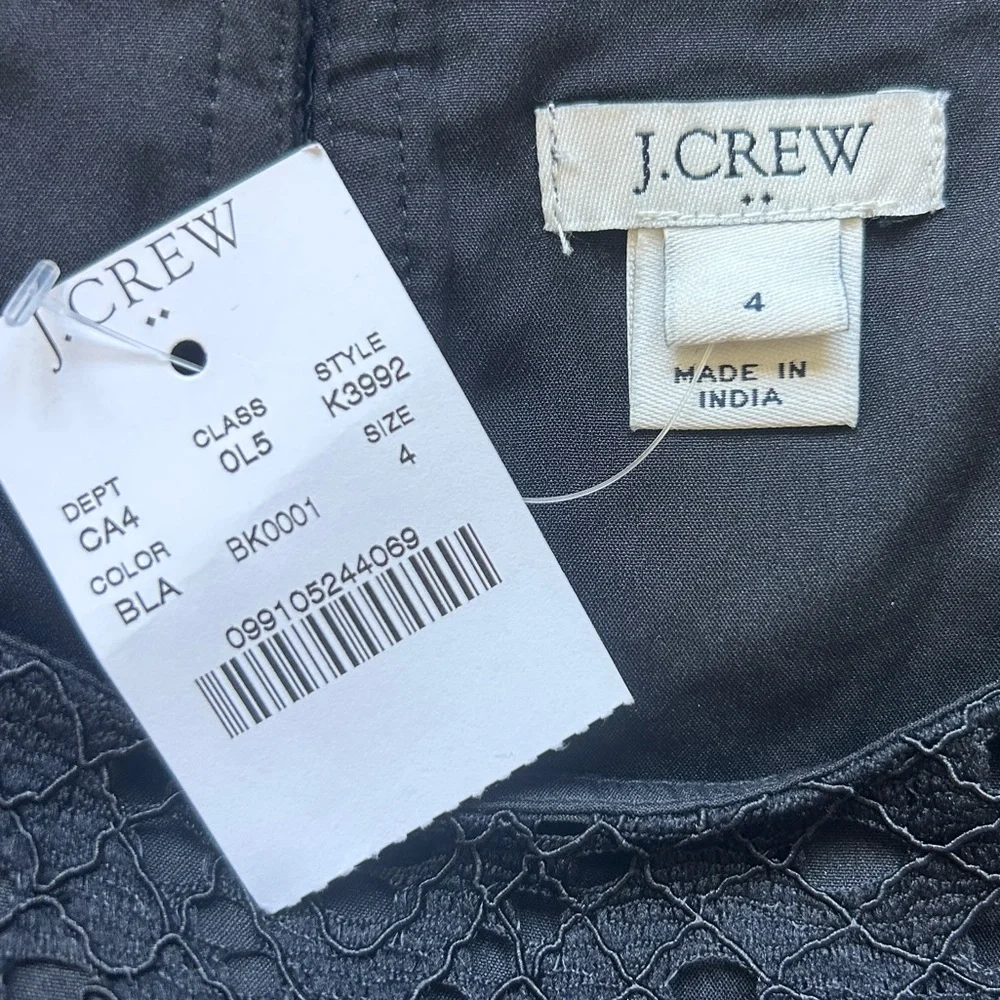 J. Crew Lace Dress long sleeve black - Picture 3 of 9